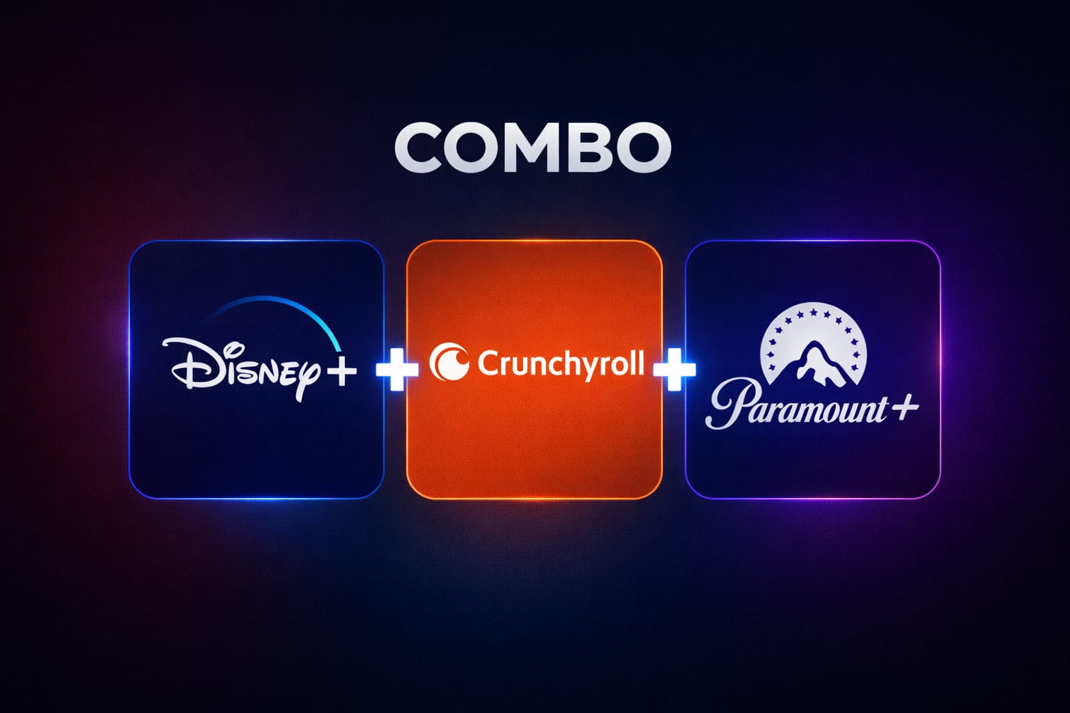 Disney + Crunchyroll +Paramount